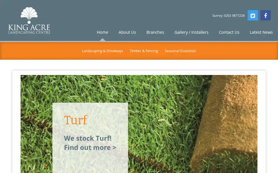 Screenshot of kingacre.co.uk