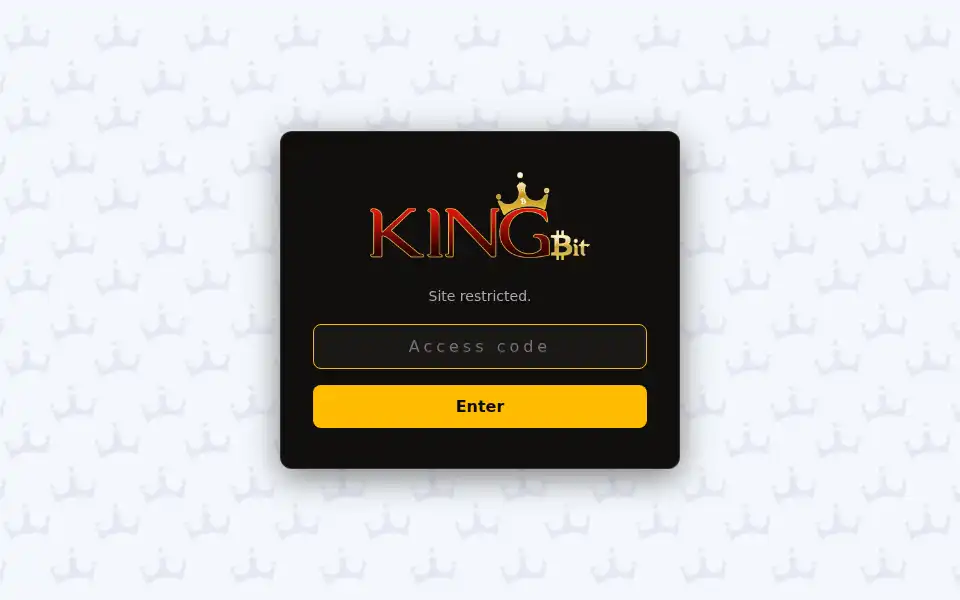Screenshot of kingbitcasino.com