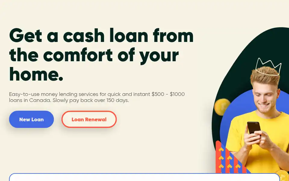 Screenshot of kingcash.ca