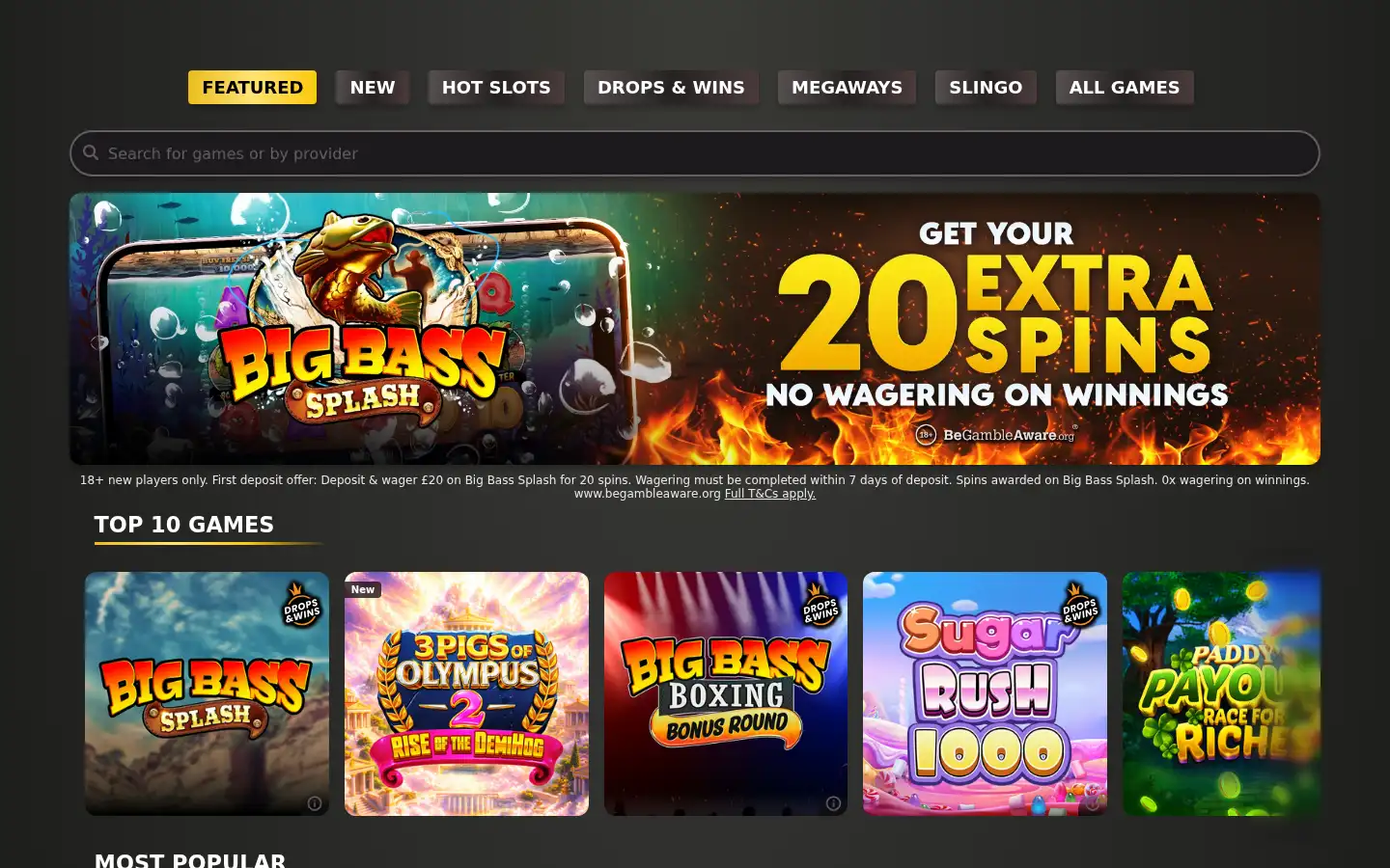 Screenshot of kingcasino.com