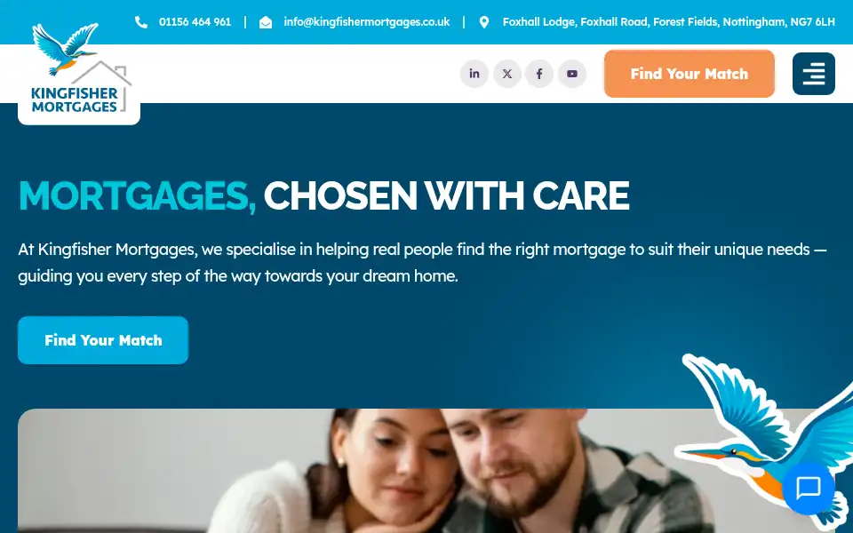 Screenshot of kingfishermortgages.co.uk