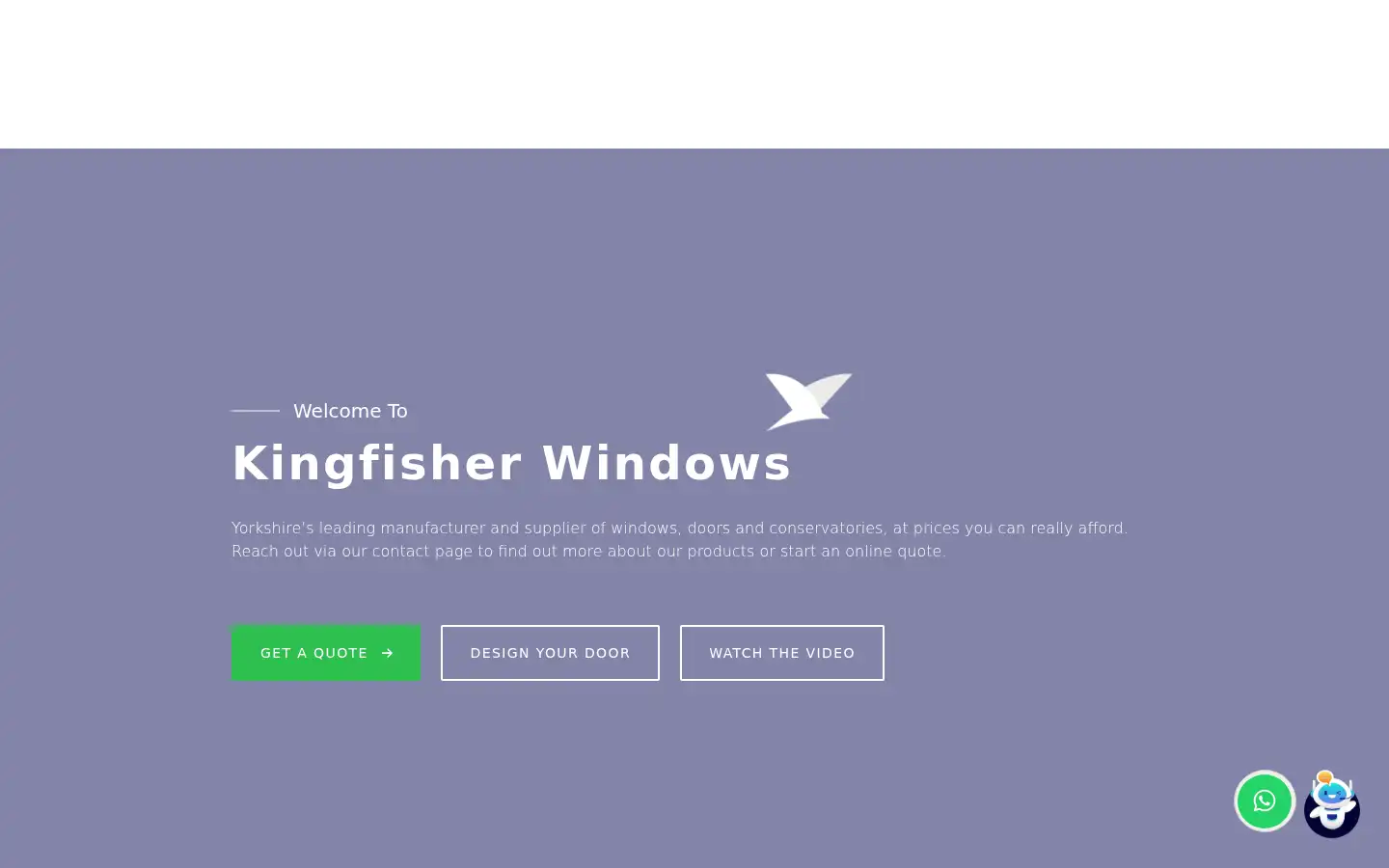 Screenshot of kingfisherwindows.co.uk