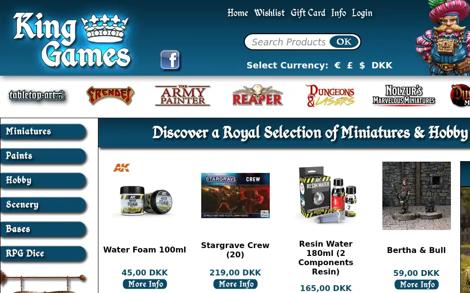 Screenshot of kinggames.dk