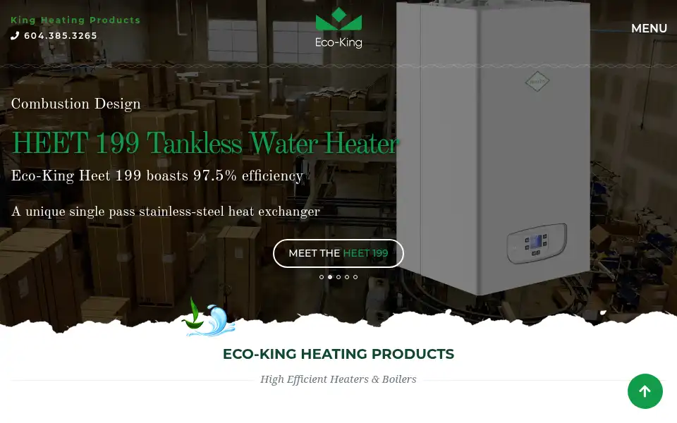 Screenshot of kingheatingproducts.com