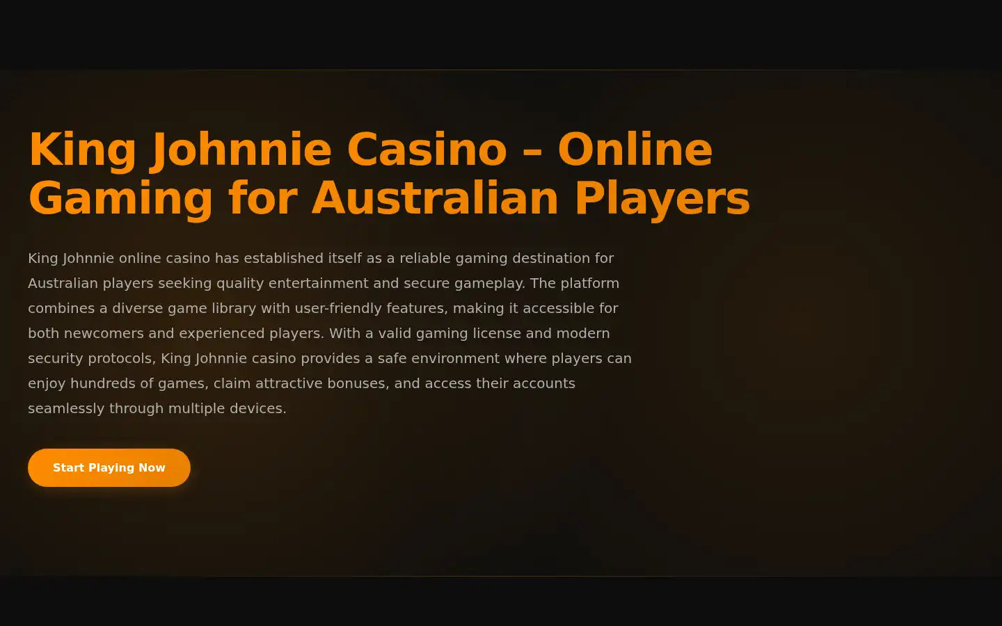 Screenshot of kingjohnnies.com
