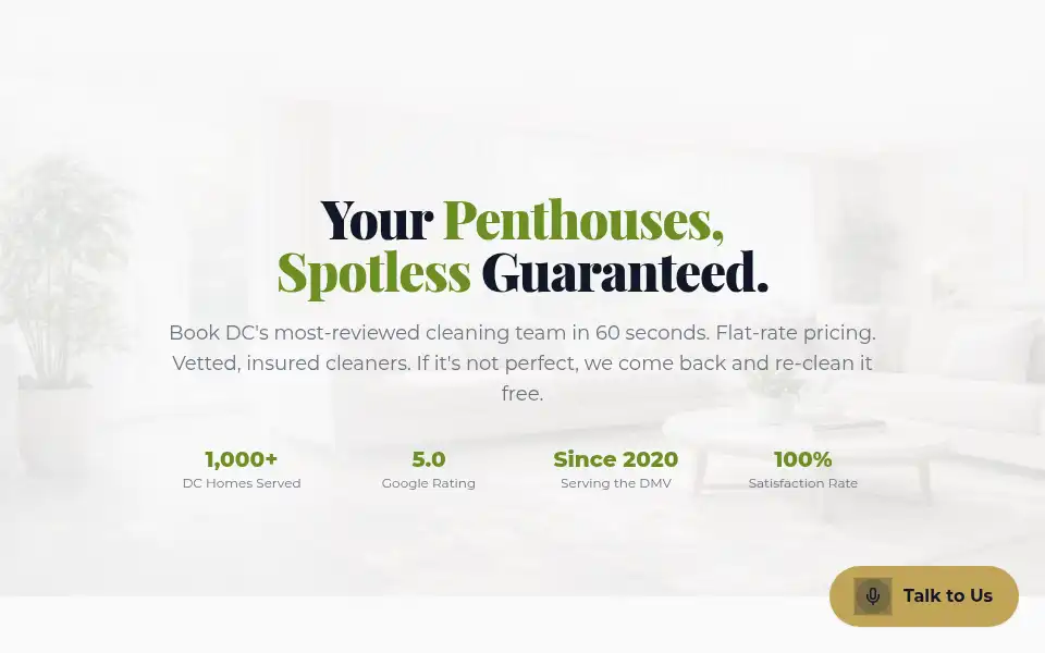 Screenshot of kingofcleandc.com