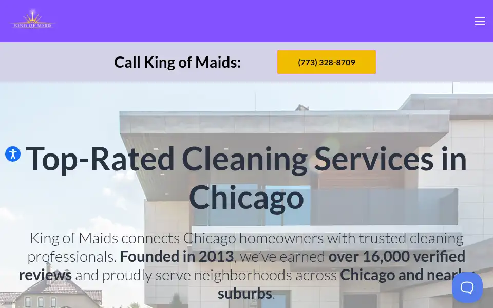 Screenshot of kingofmaids.com