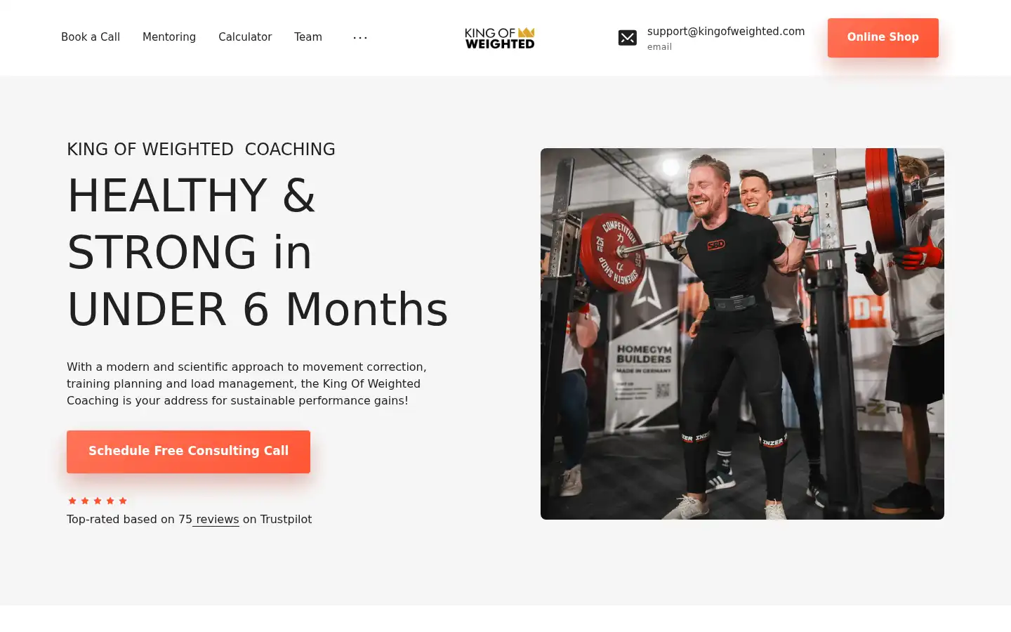 Screenshot of kingofweighted.com
