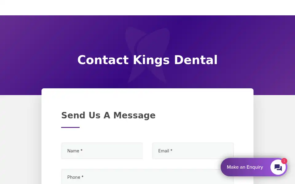 Screenshot of kingsdentalflitwick.co.uk