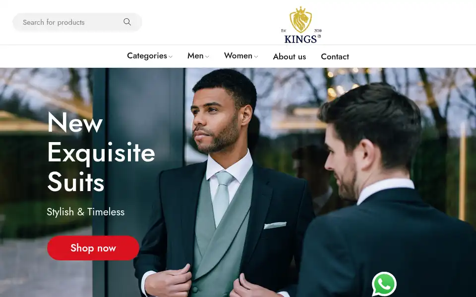 Screenshot of kingsfashion.co.uk