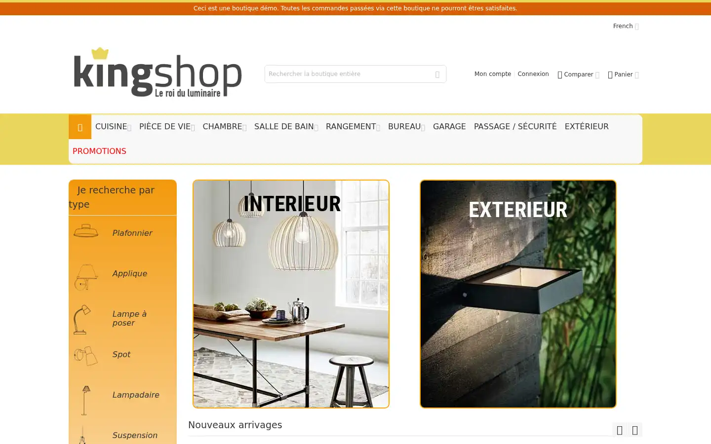 Screenshot of kingshop.fr