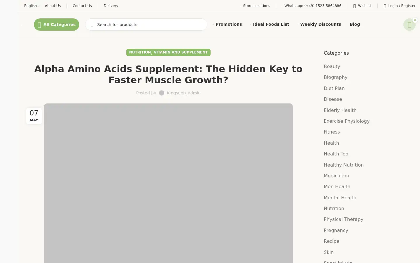 Screenshot of kingsupp.com