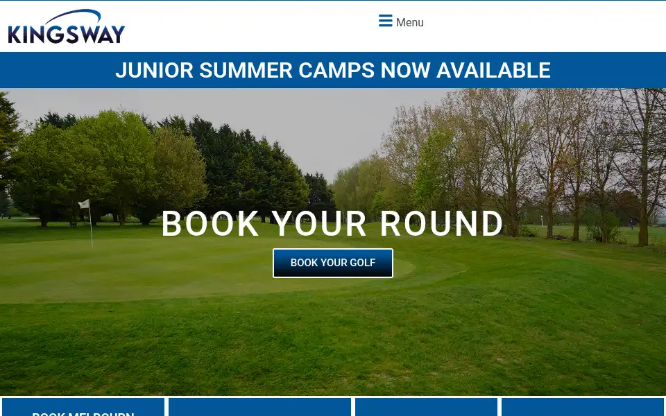 Screenshot of kingswaygolfcentre.co.uk