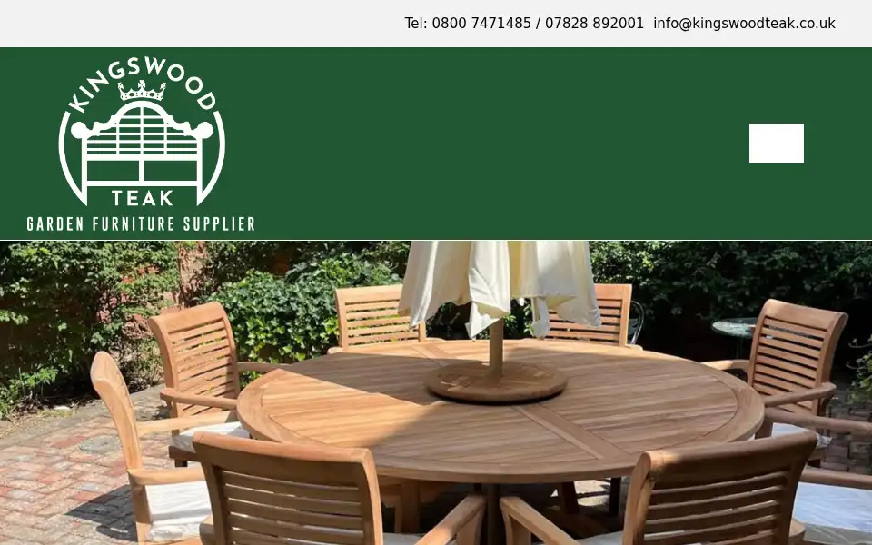 Screenshot of kingswoodteak.co.uk