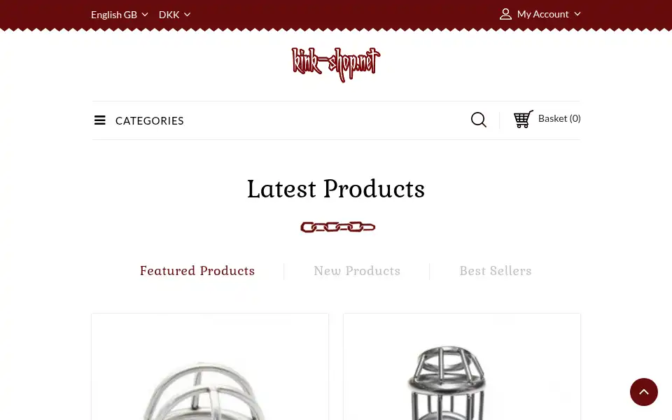 Screenshot of kink-shop.net