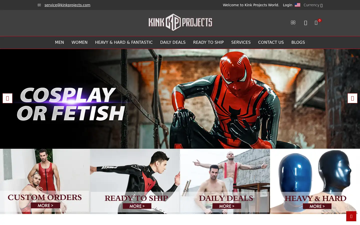 Screenshot of kinkprojects.com