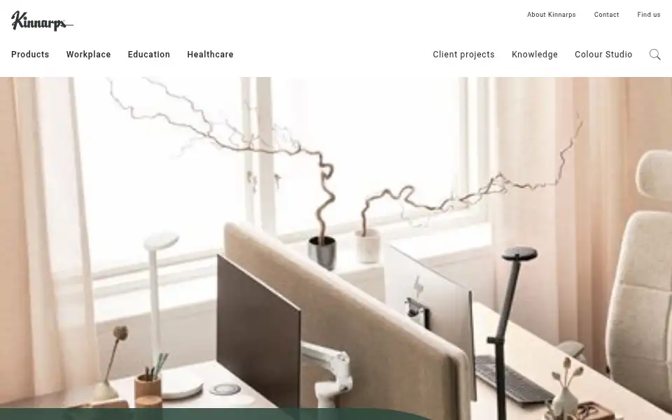Screenshot of kinnarps.co.uk