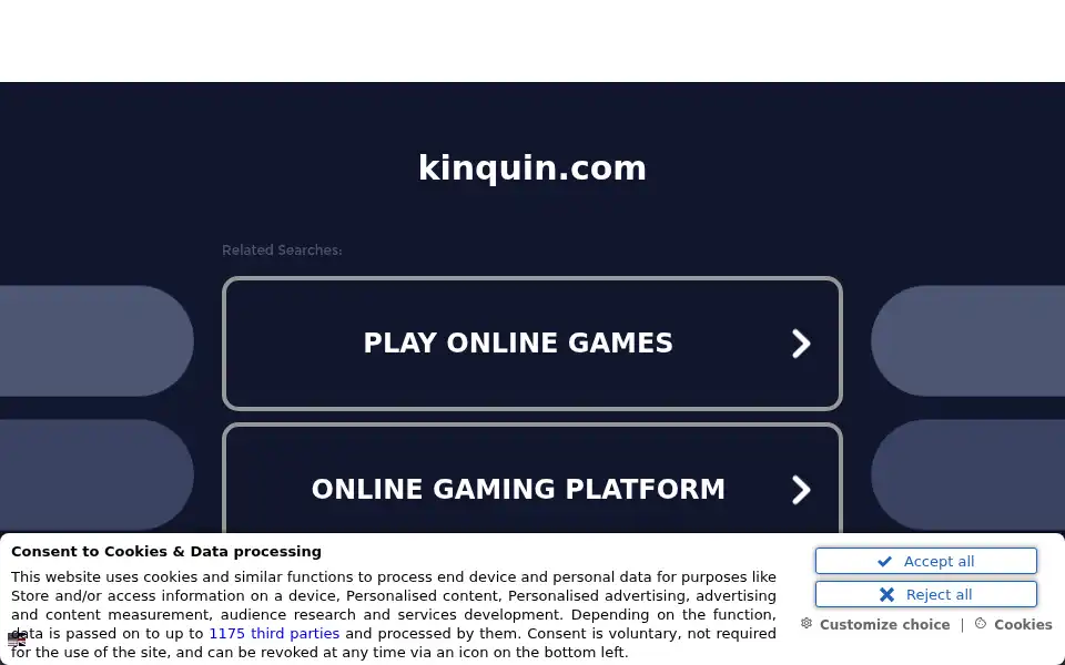 Screenshot of kinquin.com
