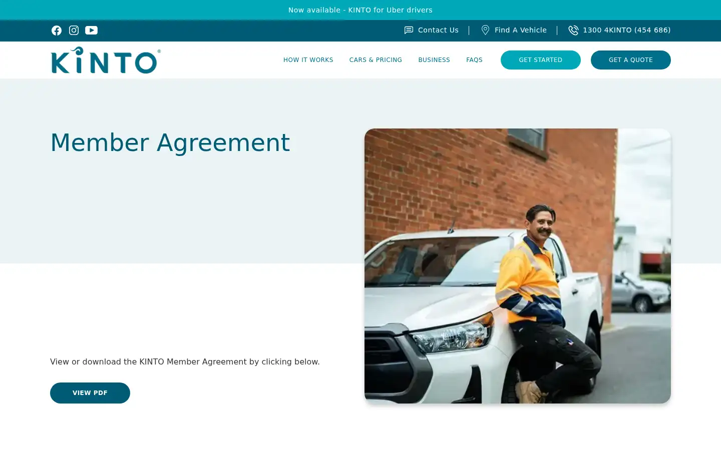 Screenshot of kinto.com.au