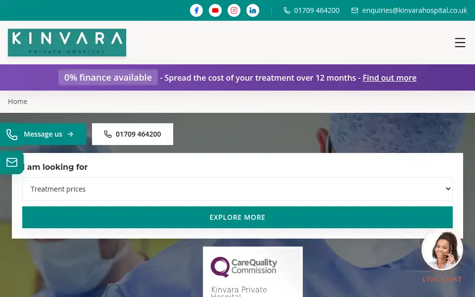 Screenshot of kinvarahospital.co.uk