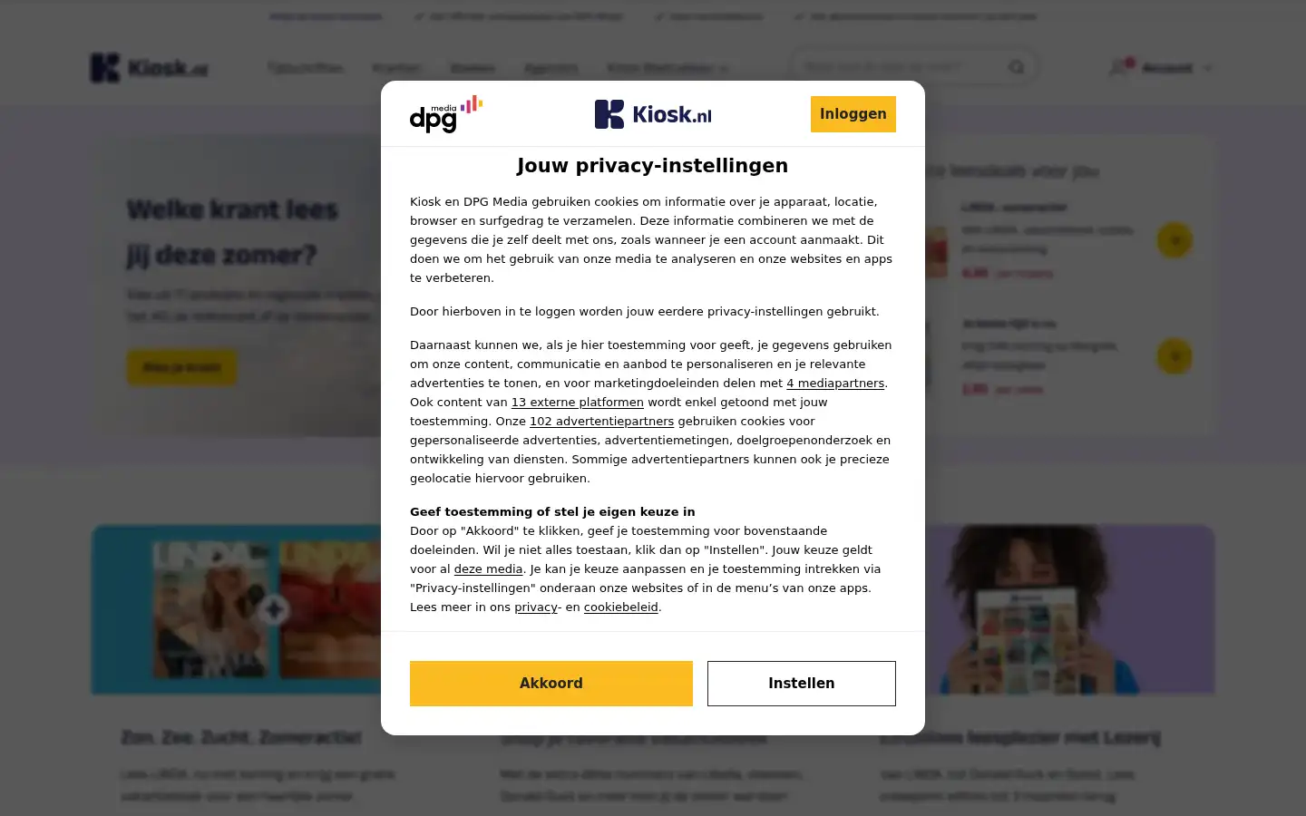 Screenshot of kiosk.nl