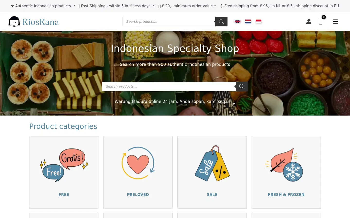 Screenshot of kioskana.com