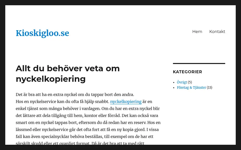 Screenshot of kioskigloo.se