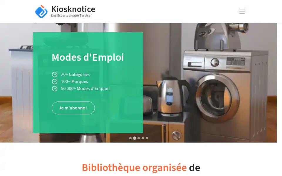 Screenshot of kiosknotice.com