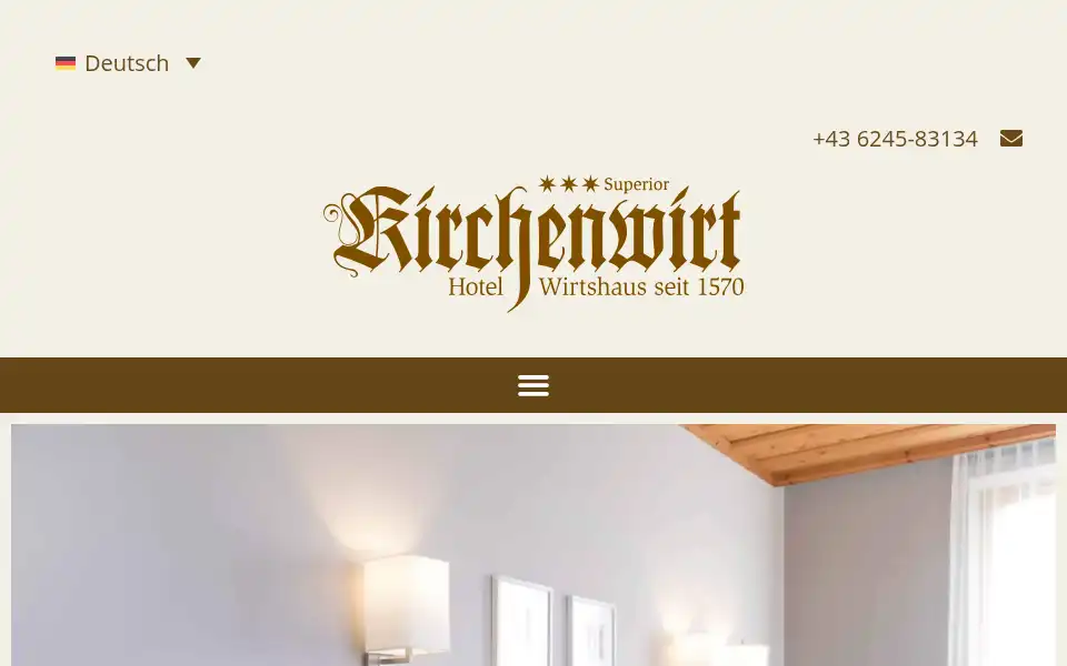 Screenshot of kirchenwirt.at