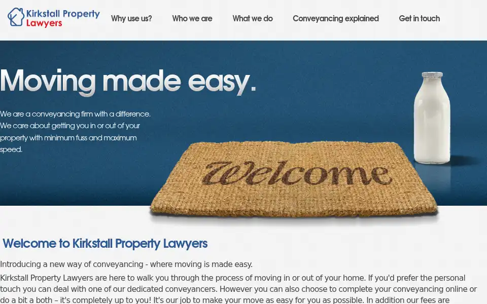 Screenshot of kirkstallpropertylawyers.co.uk