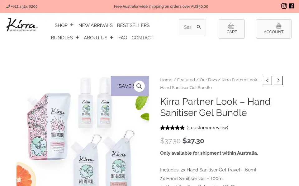 Screenshot of kirra-aus.com