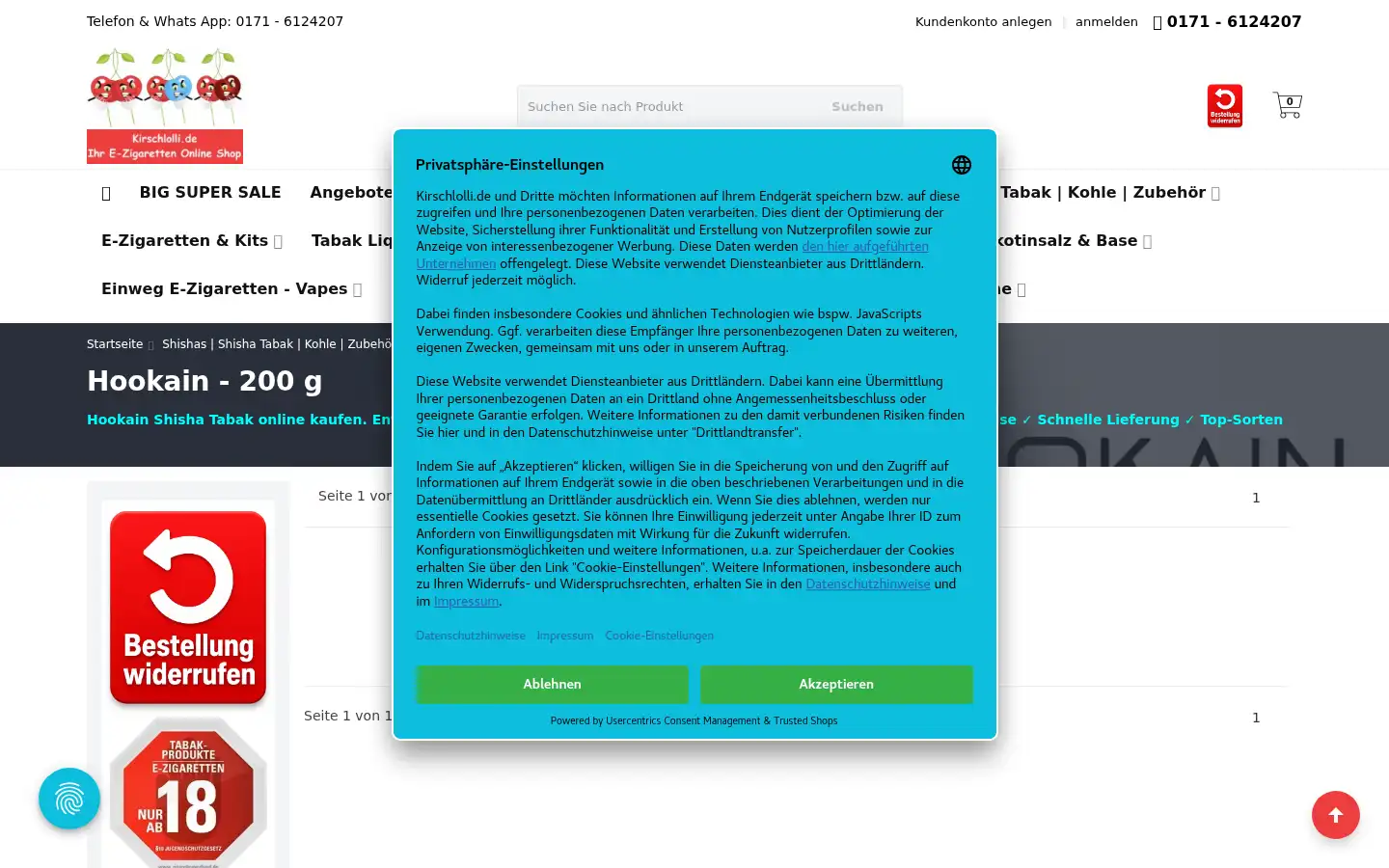 Screenshot of kirschlolli.de