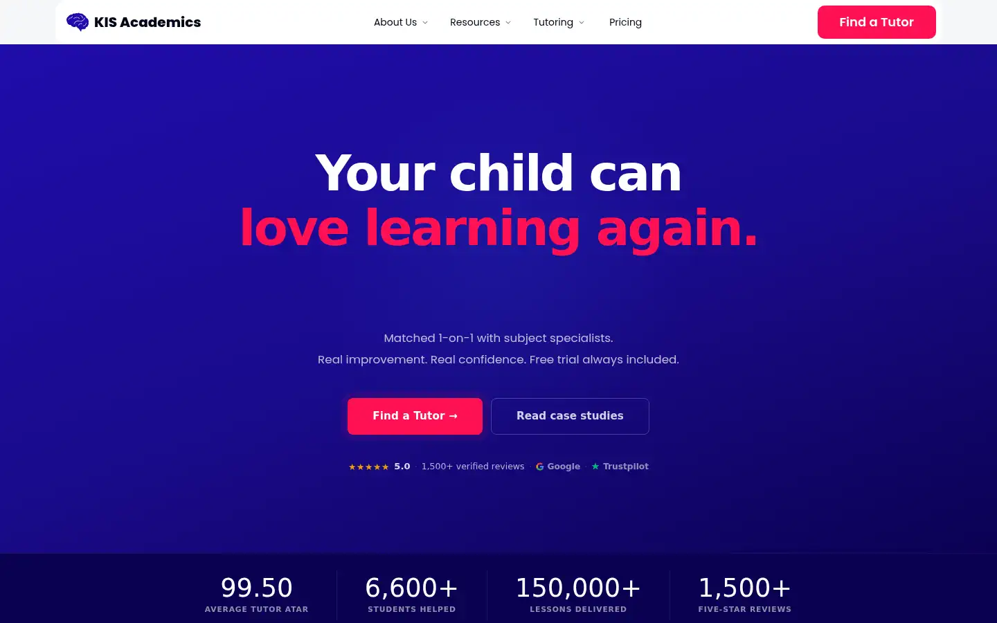 Screenshot of kisacademics.com