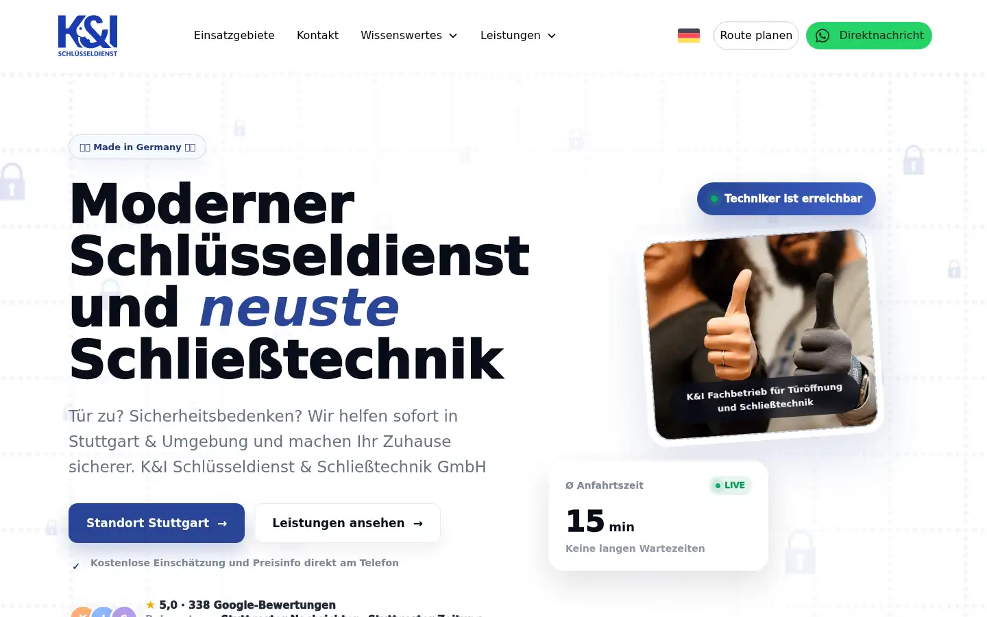 Screenshot of kischluesseldienst-stuttgart.de