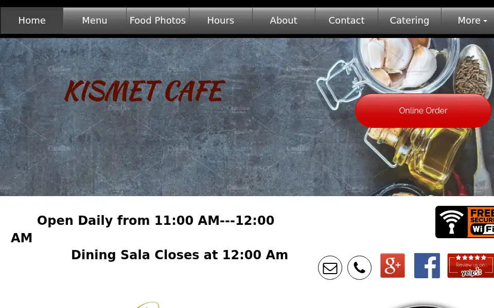 Screenshot of kismetcafe.com
