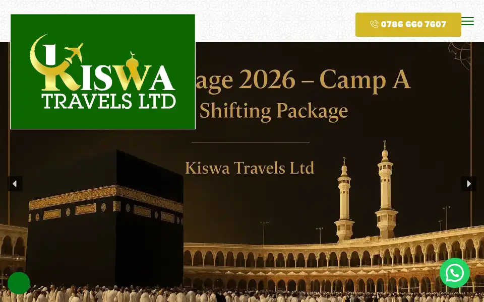 Screenshot of kiswa-travels.com