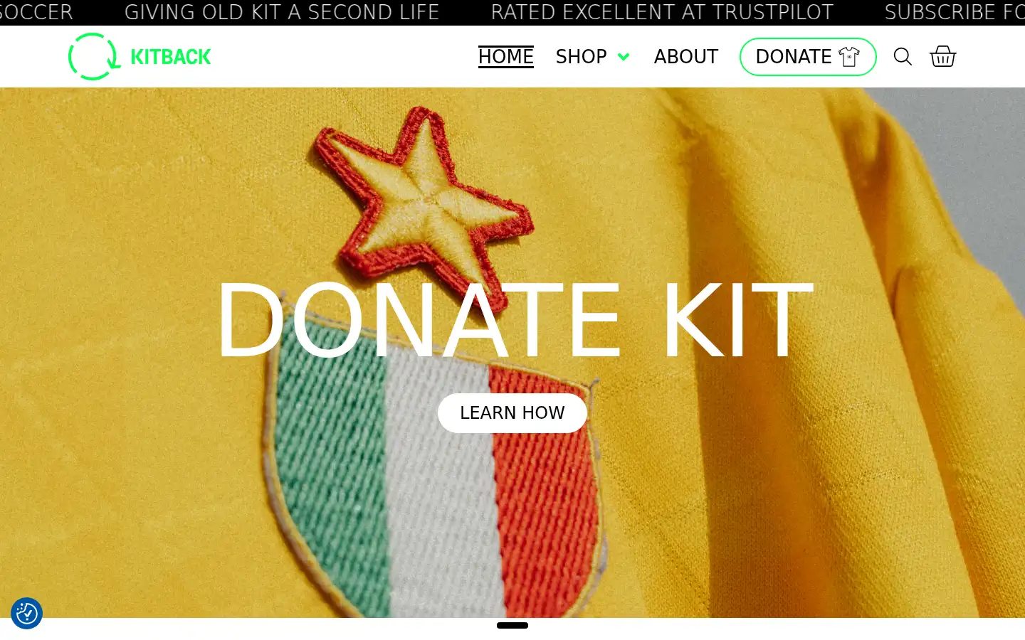 Screenshot of kitback.org.uk
