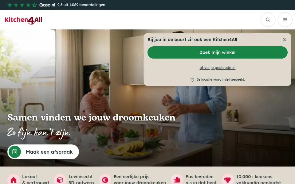 Screenshot of kitchen4all.nl