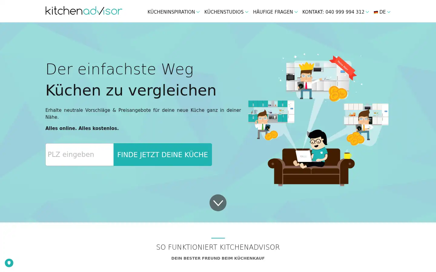 Screenshot of kitchenadvisor.de
