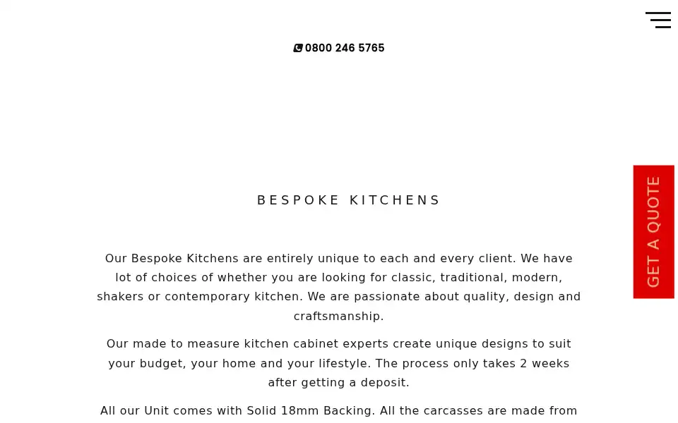 Screenshot of kitchenbedrooms.com