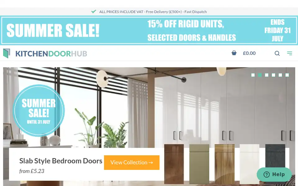 Screenshot of kitchendoorhub.com