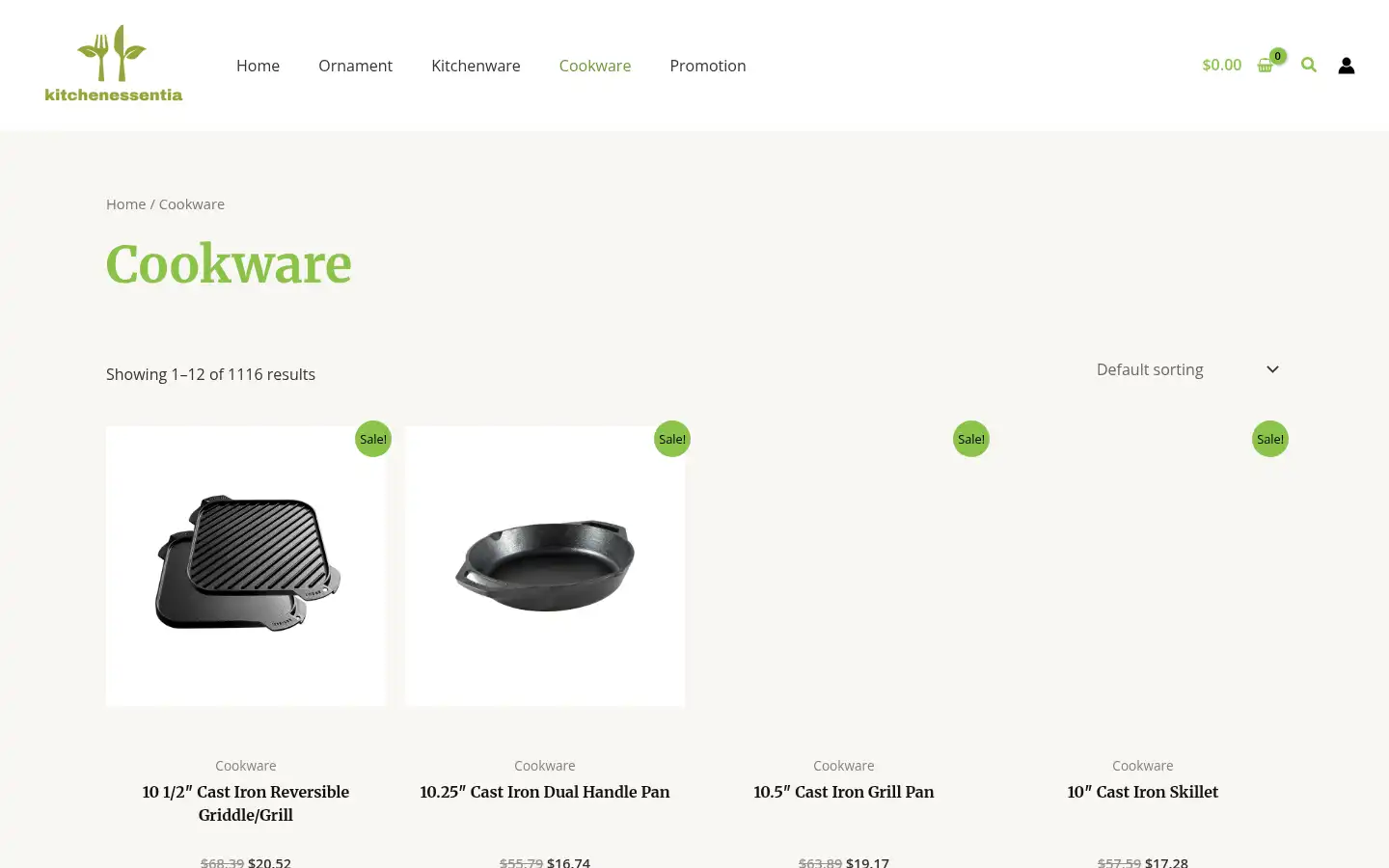Screenshot of kitchenessentia.com