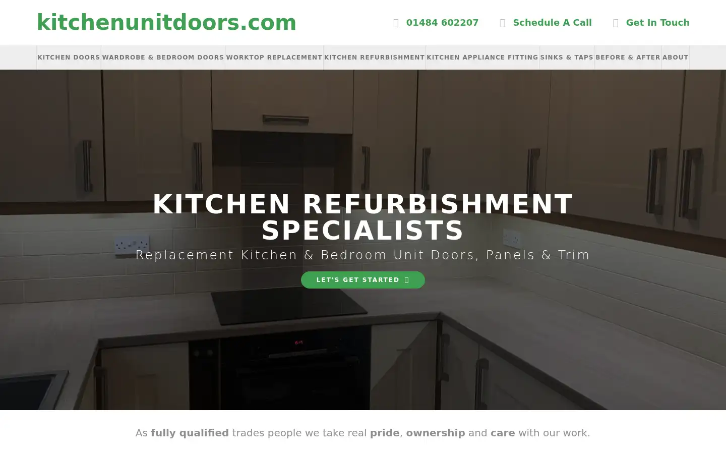 Screenshot of kitchenunitdoors.com