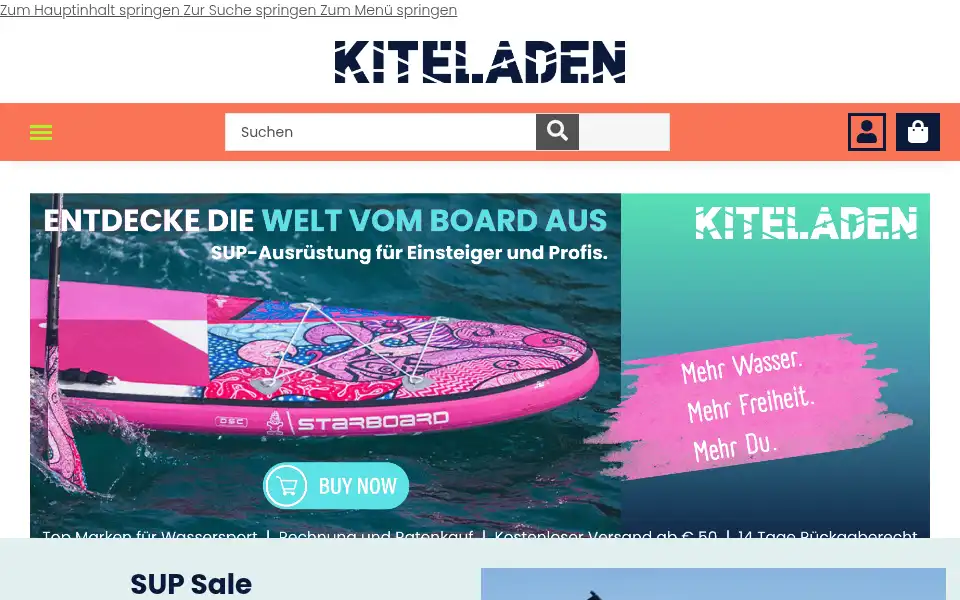 Screenshot of kiteladen.at