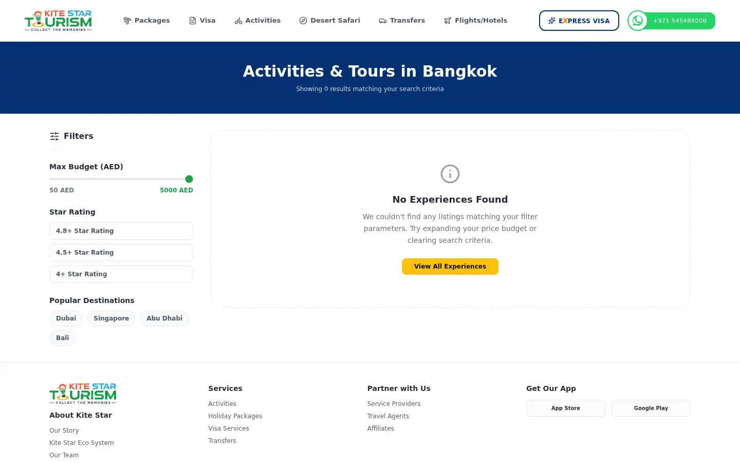Screenshot of kitestartourism.com