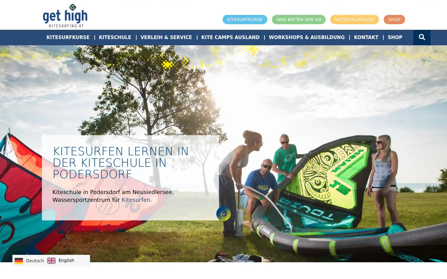 Screenshot of kitesurfing.at