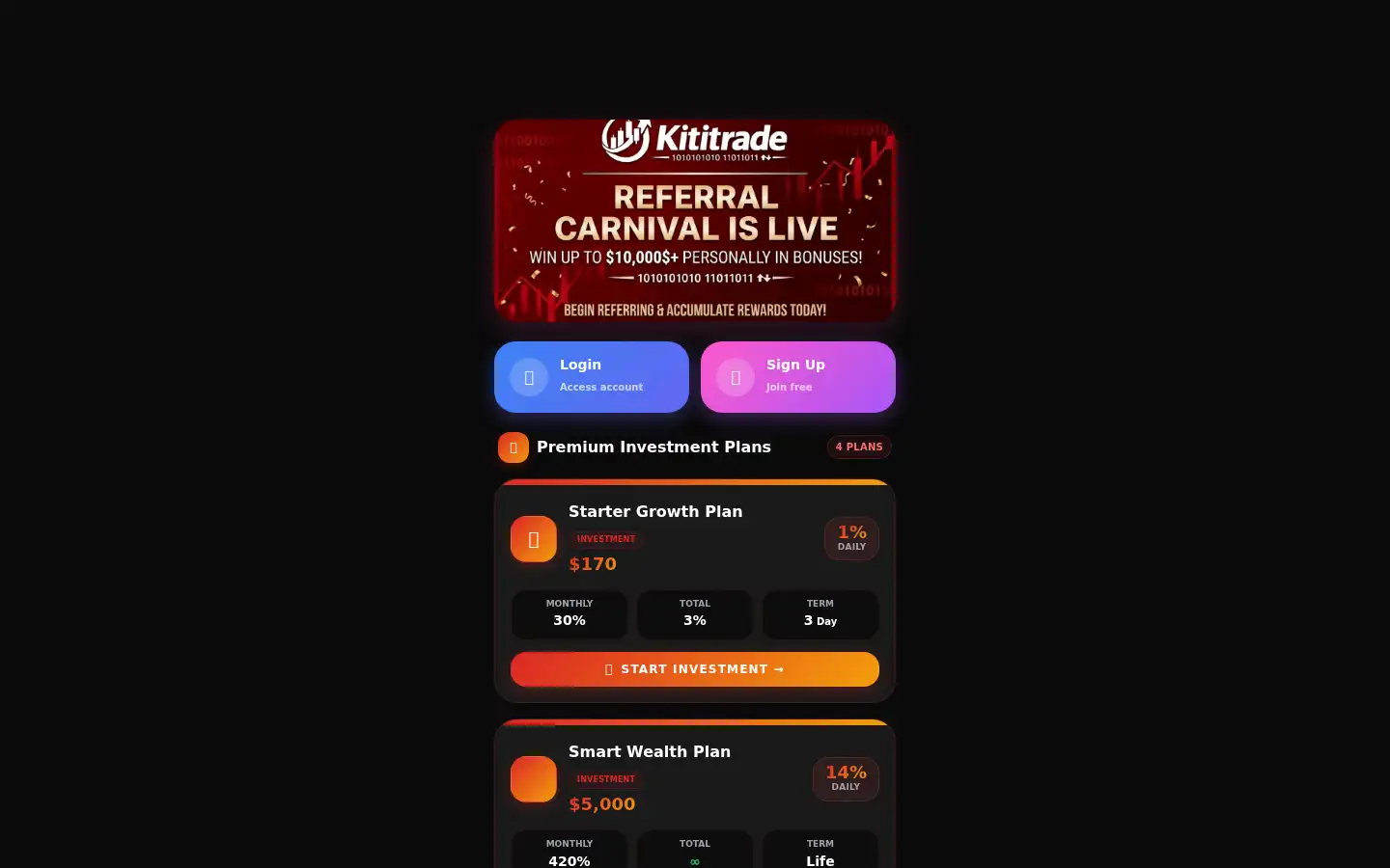 Screenshot of kititrade.com