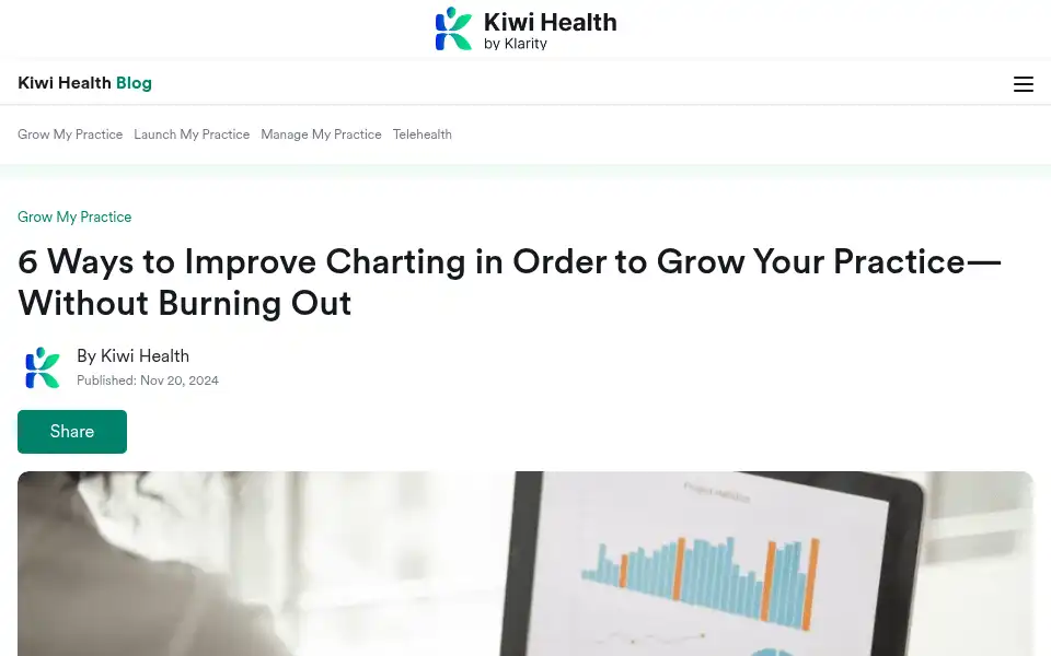 Screenshot of kiwihealth.com