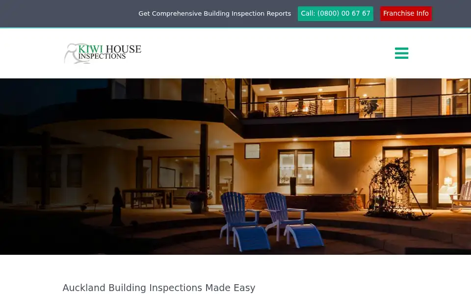 Screenshot of kiwiinspections.co.nz