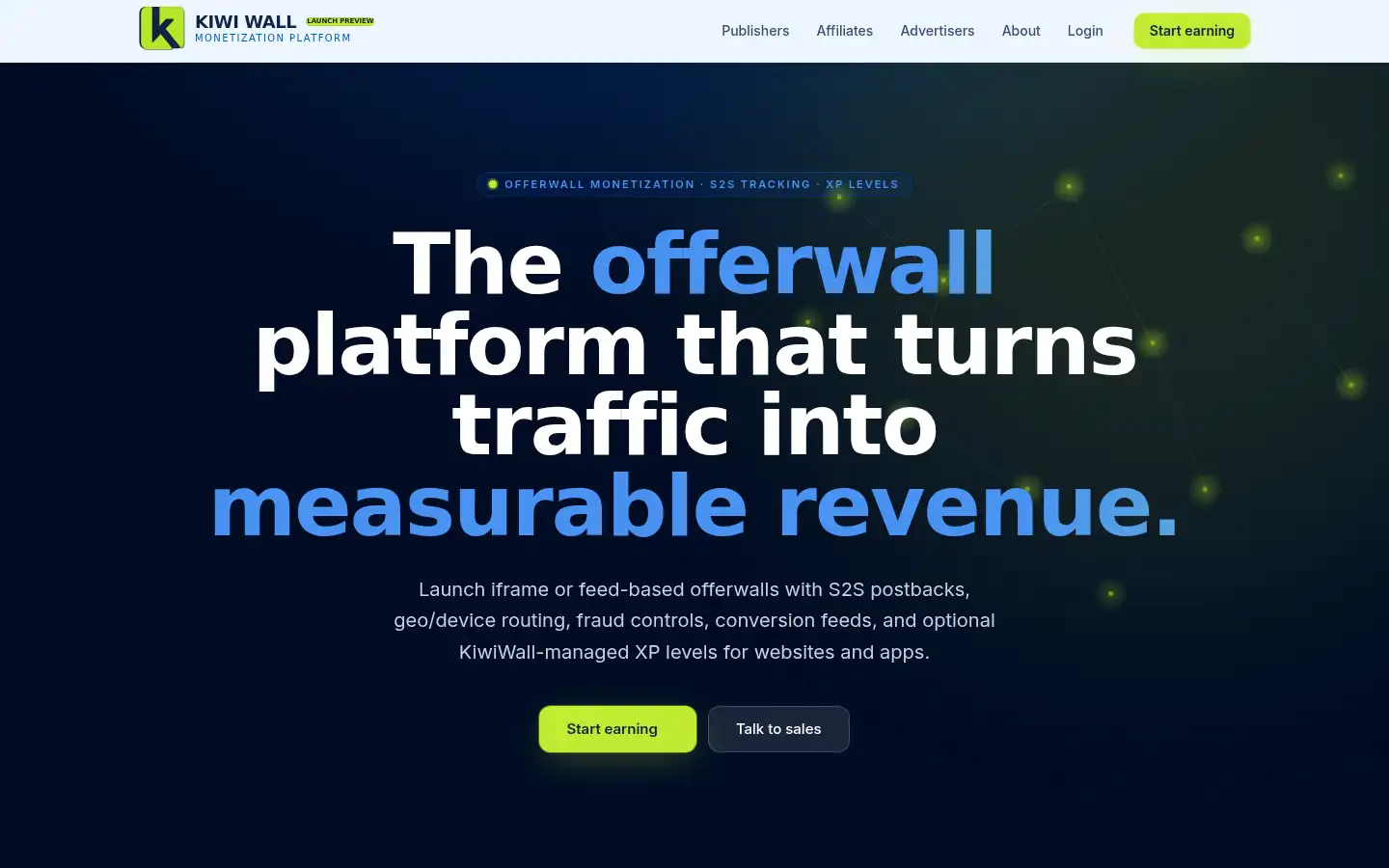 Screenshot of kiwiwall.com